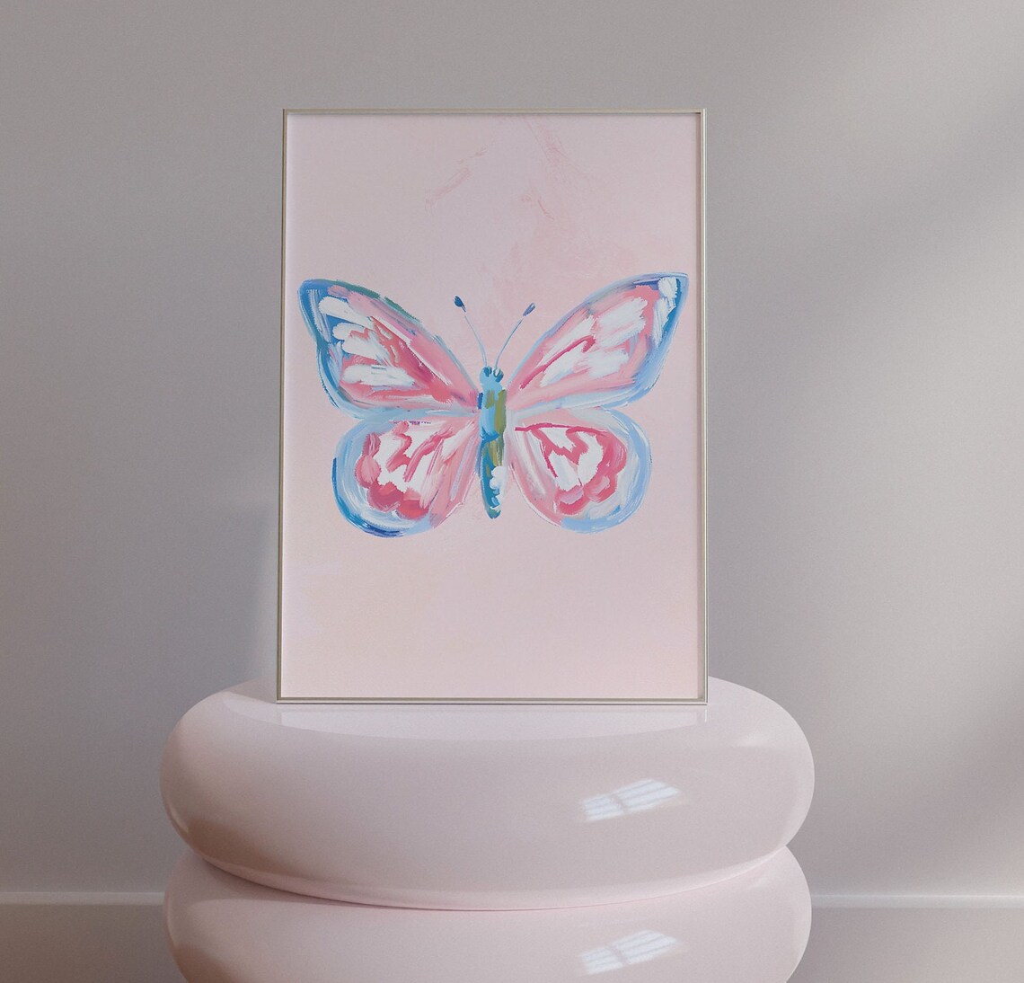 Butterfly Print, Coquette Preppy Nursery Art Print - Image 2