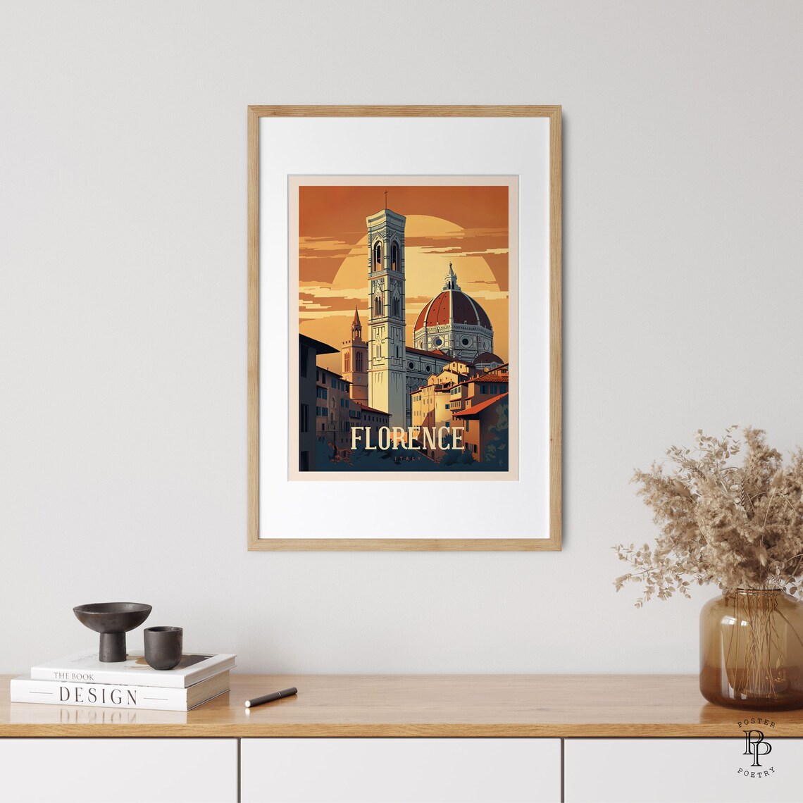 Florence Italy Travel Poster, Europe City Print - Image 3