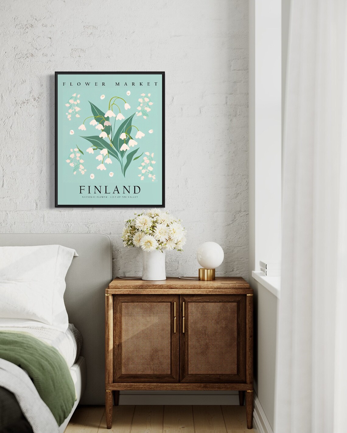 Finland National Flower Lily Of The Valley Art Print - Image 2