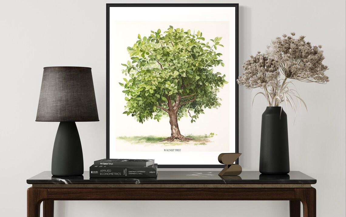 Walnut Tree Art Print, Nature Tree Poster - Image 2