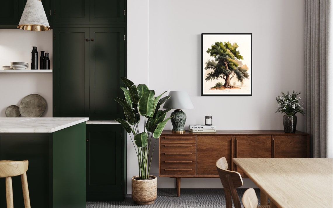 Bald Cyrpess Tree Art Print Bald Cyrpess Tree Wall Art Poster - Image 3