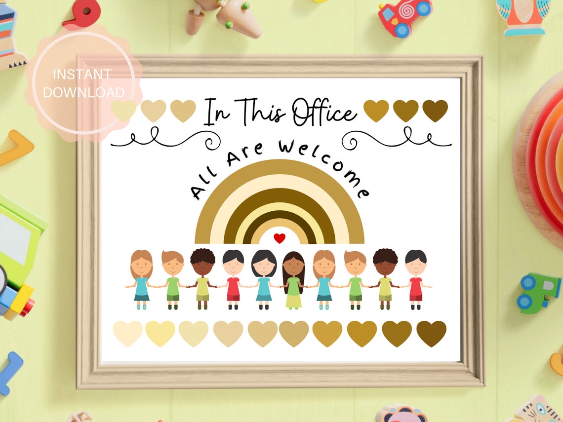 In This Office All Are Welcome School Rainbow Diversity Poster - Image 7