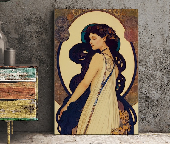 Pagan Goddess Poster Greek Goddess Print In The Style Of Mucha No Frame