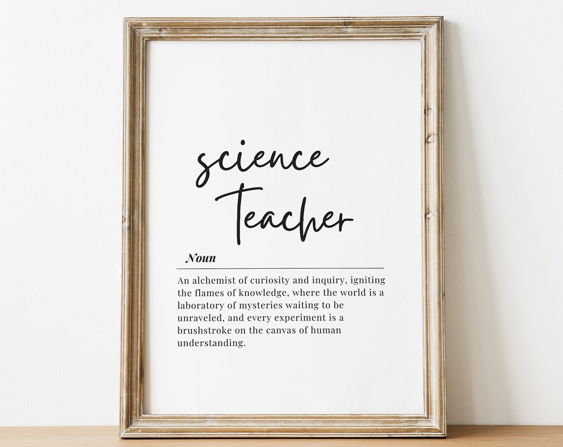Science Teacher Christmas Definition Poster Art Print