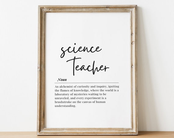 Science Teacher Christmas Definition Poster Art Print