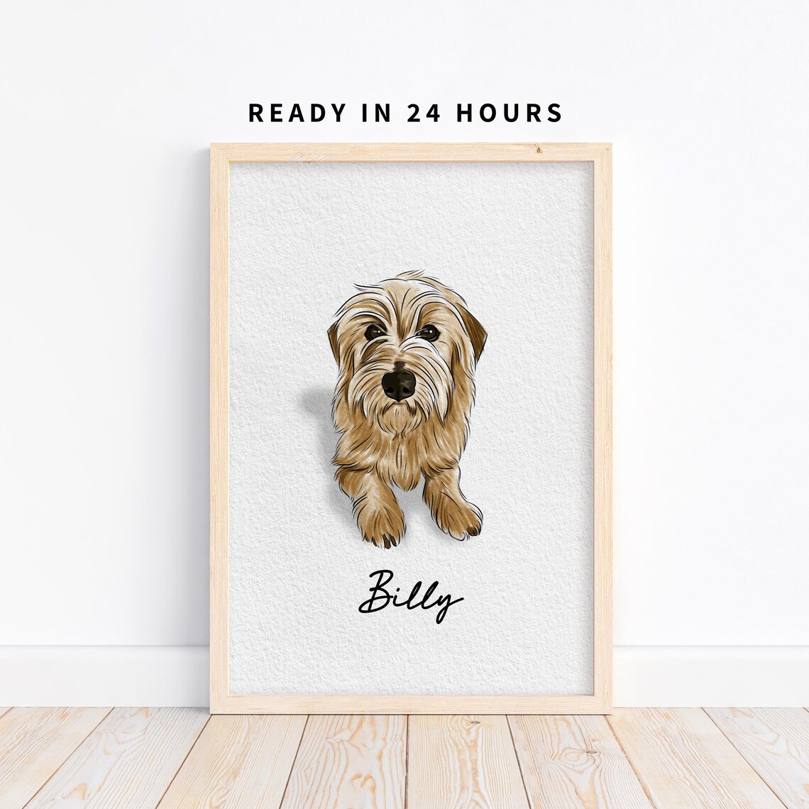 Watercolor Custom Pet Portrait Art Print
