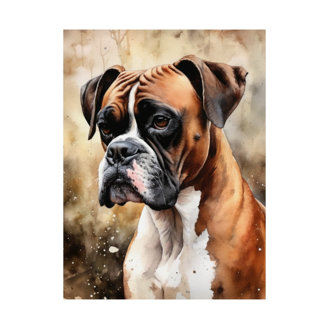 Boxer Dog Art Print Dog Wall Art Animal Art Print Animal Art Poster Dog Lover Gift Colorful Animal Wall Art Cool Dog Art - Image 4