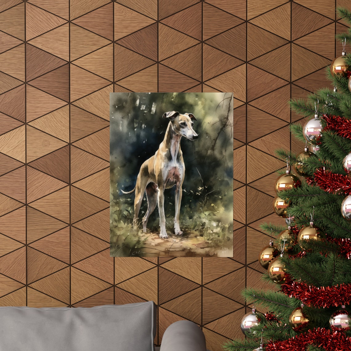 Whippet Dog Art Print Dog Wall Art Animal Art Print Animal Art Poster Dog Lover Gift Colorful Animal Wall Art Cool Dog Art - Image 3