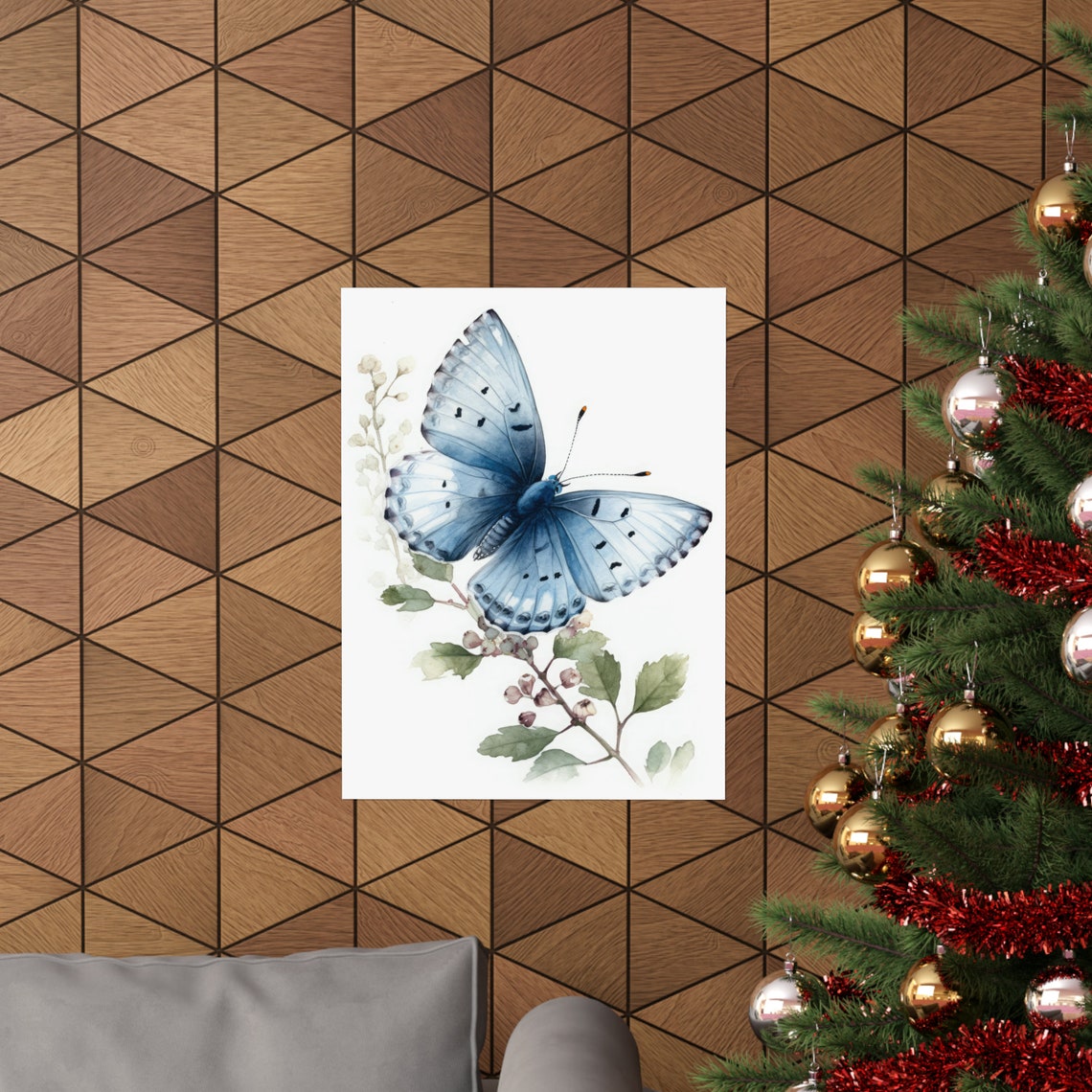 Holly Blue Butterfly Art Print Butterfly Home Dcor Watercolor Butterfly Painting Insect Wall Art Nature Lover Butterflies Artwork - Image 3