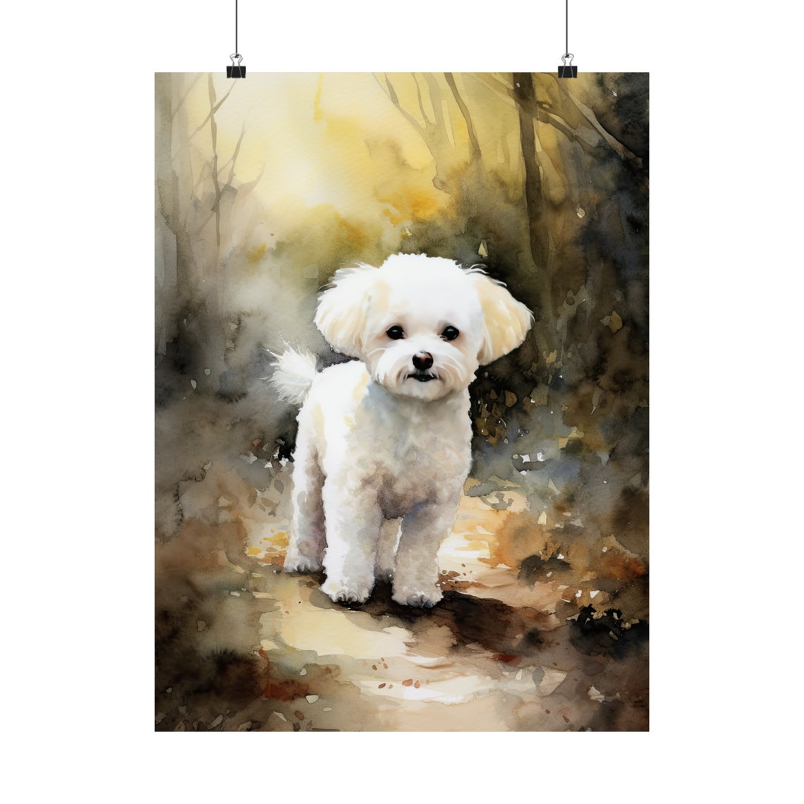 Bichon Frise Dog Art Print Dog Wall Art Animal Art Print Animal Art Poster Dog Lover Gift Colorful Animal Wall Art Cool Dog Art - Image 5