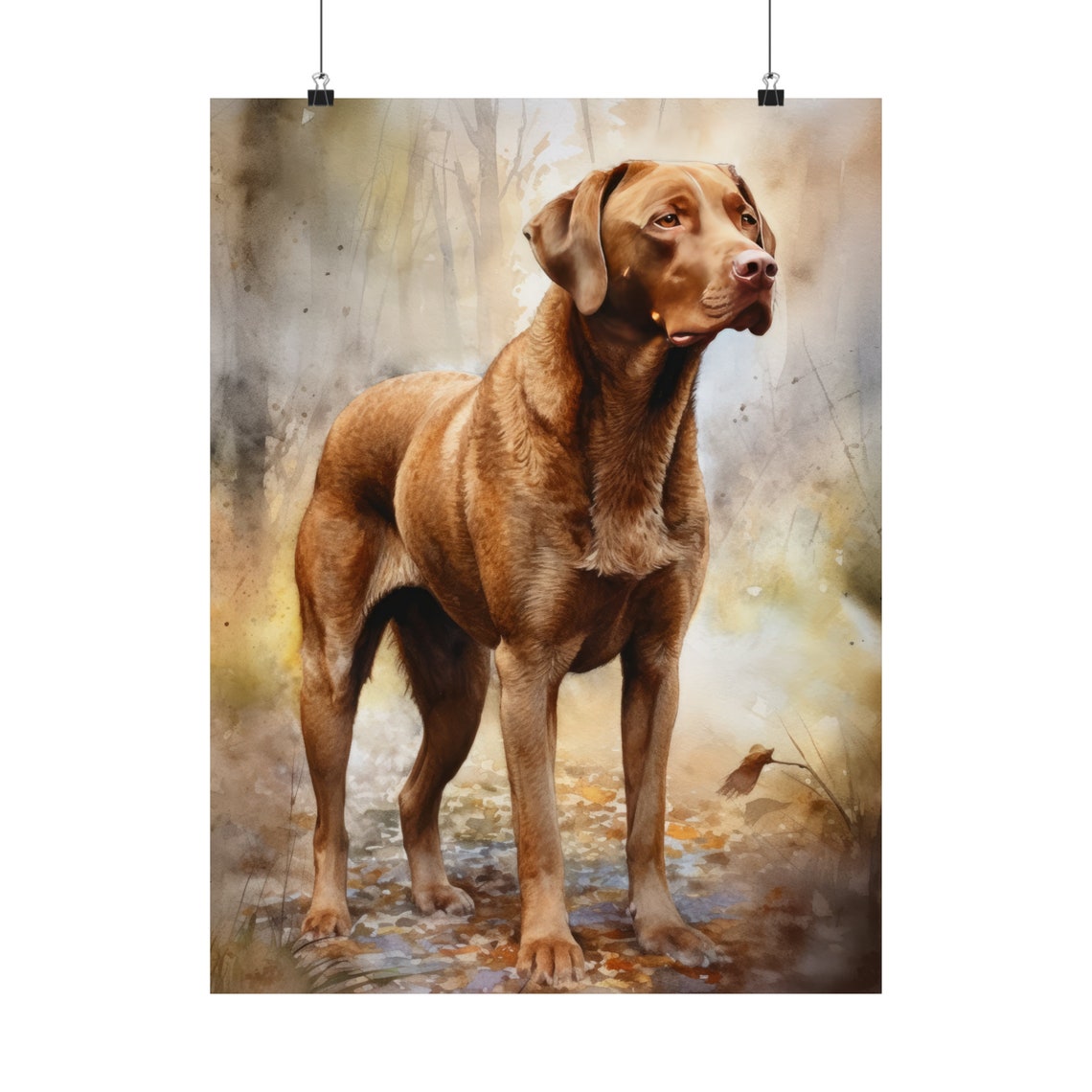 Chesapeake Bay Retriever Dog Art Print Dog Wall Art Animal Art Print Animal Art Poster Dog Lover Gift Colorful Animal Wall Art - Image 5