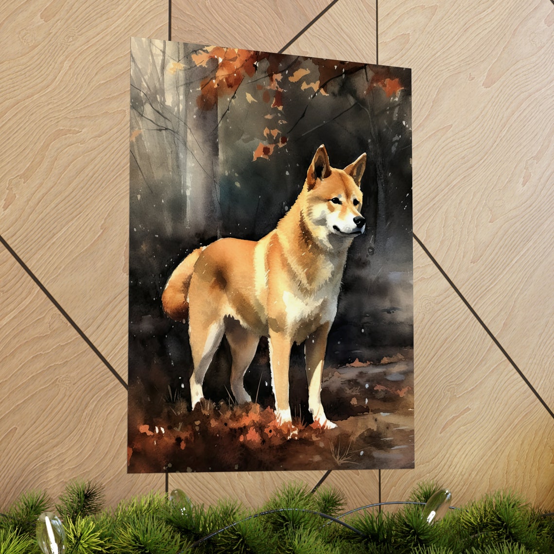 Shiba Inu Dog Art Print Dog Wall Art Animal Art Print Animal Art Poster Dog Lover Gift Colorful Animal Wall Art Cool Dog Art - Image 2