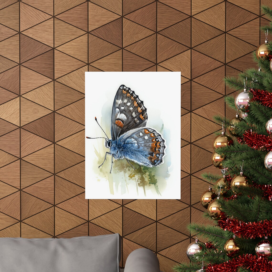 Western Pygmy Butterfly Watercolor Art Print - Image 3
