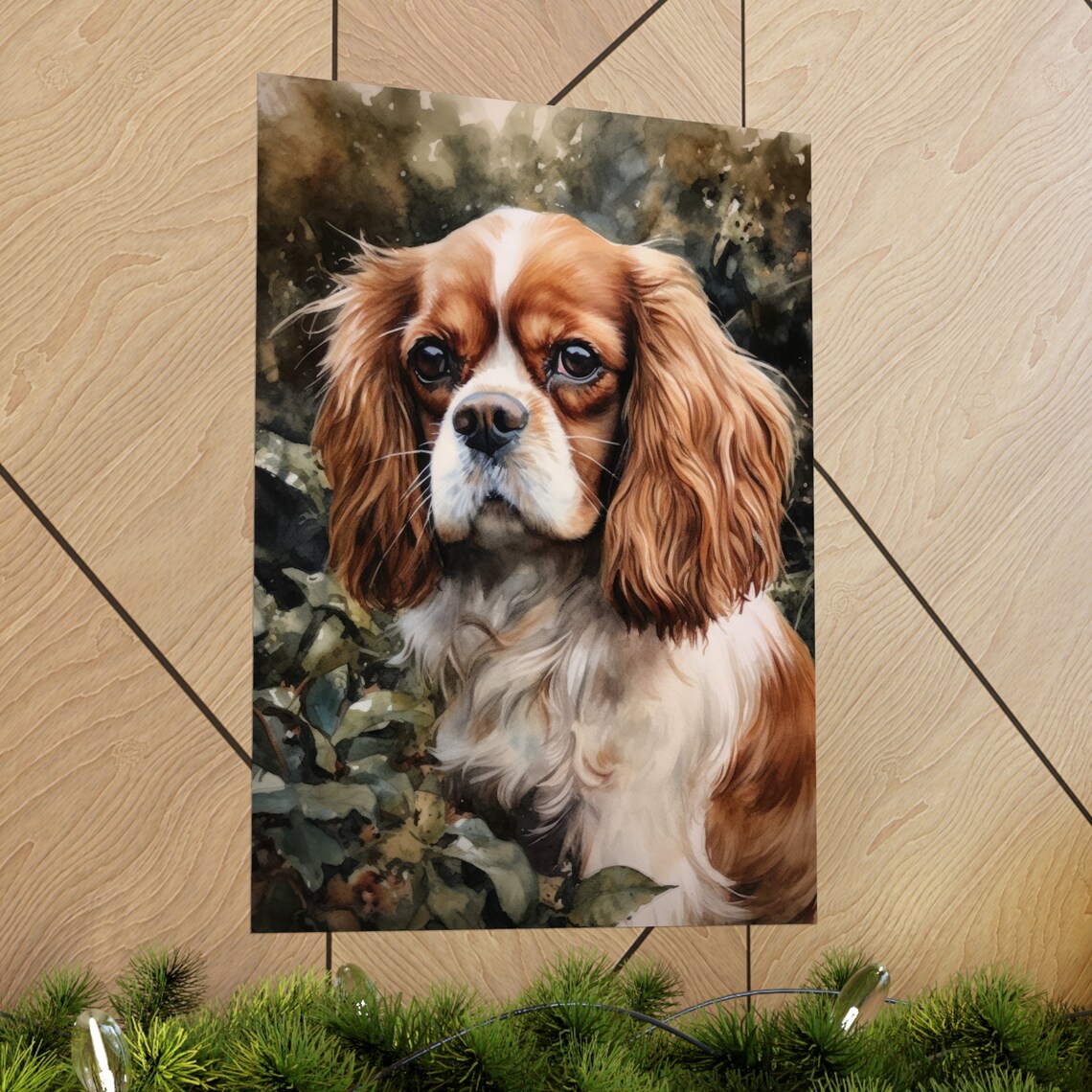 Cavalier King Charles Spaniel Dog Art Print Dog Wall Art Animal Art Print Animal Art Poster Dog Lover Gift Colorful Animal Wall Art - Image 2