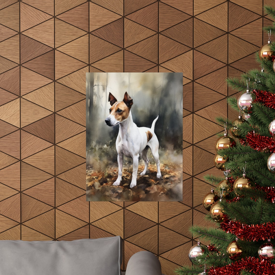 Smooth Fox Terrier Dog Art Print Dog Wall Art Animal Art Print Animal Art Poster Dog Lover Gift Colorful Animal Wall Art Cool Dog Art - Image 3