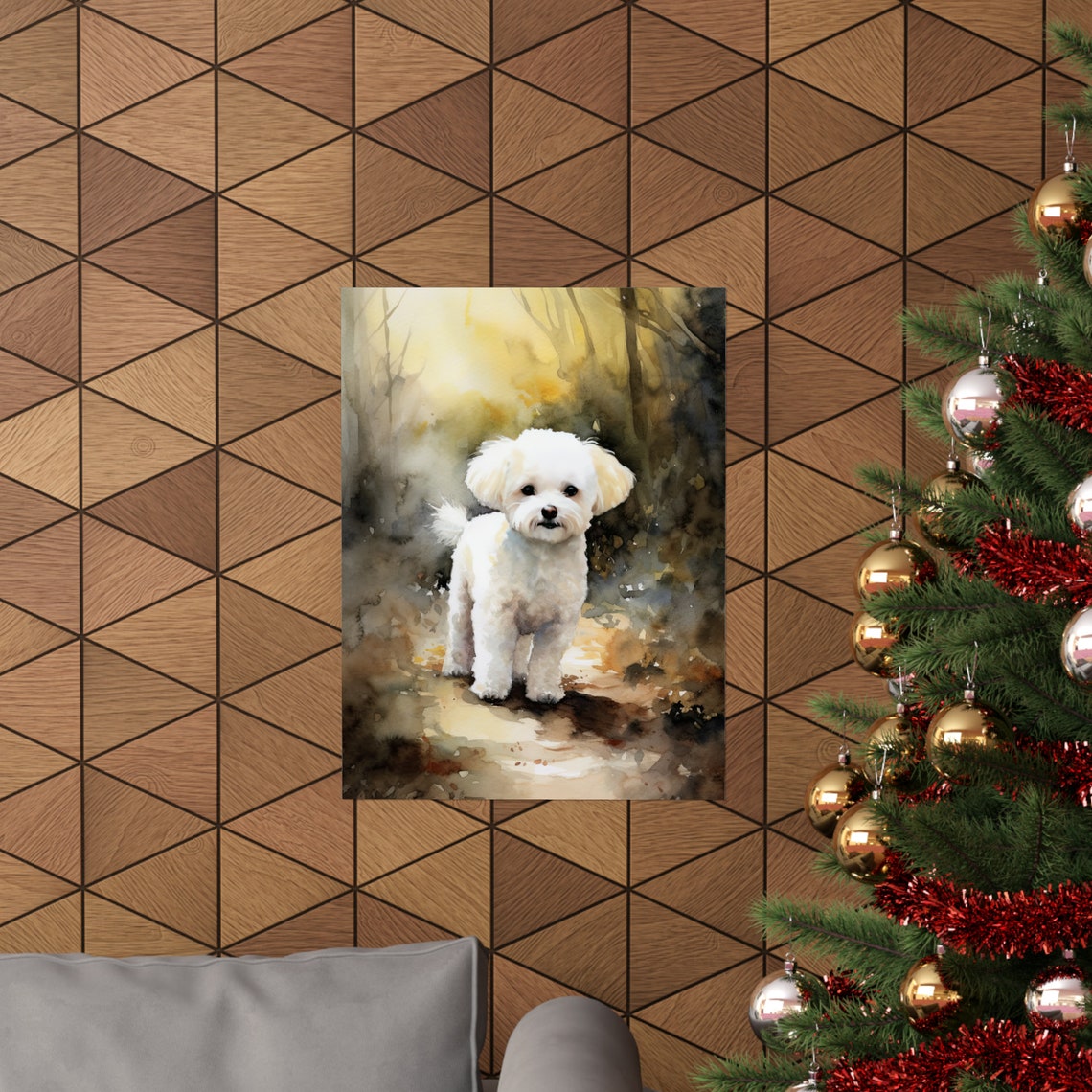 Bichon Frise Dog Art Print Dog Wall Art Animal Art Print Animal Art Poster Dog Lover Gift Colorful Animal Wall Art Cool Dog Art - Image 3