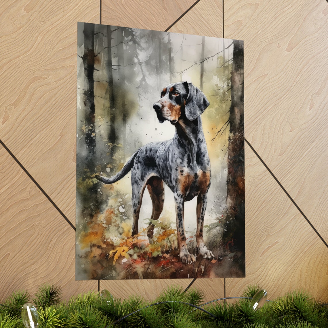 Bluetick Coonhound Dog Art Print Dog Wall Art Animal Art Print Animal Art Poster Dog Lover Gift Colorful Animal Wall Art Cool Dog Art - Image 2