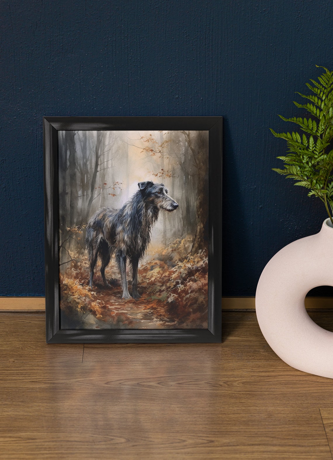 Scottish Deerhound Dog Art Print Dog Wall Art Animal Art Print Animal Art Poster Dog Lover Gift Colorful Animal Wall Art Cool Dog Art