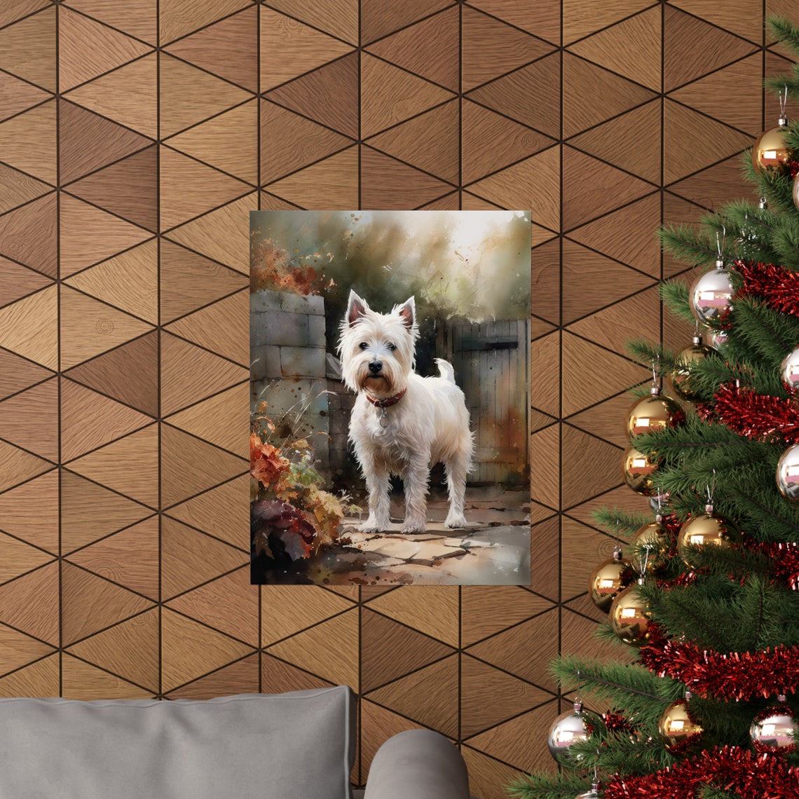 West Highland White Terrier Dog Art Print Dog Wall Art Animal Art Print Animal Art Poster Dog Lover Gift Colorful Animal Wall Art - Image 3