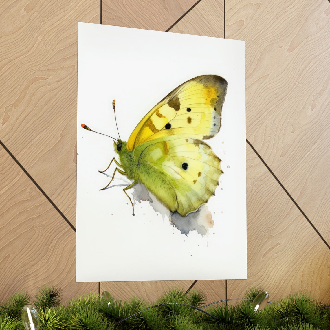 Clouded Sulphur Butterfly Art Print Butterfly Home Dcor Watercolor Butterfly Painting Insect Wall Art Nature Lover Butterflies Artwork - Image 2