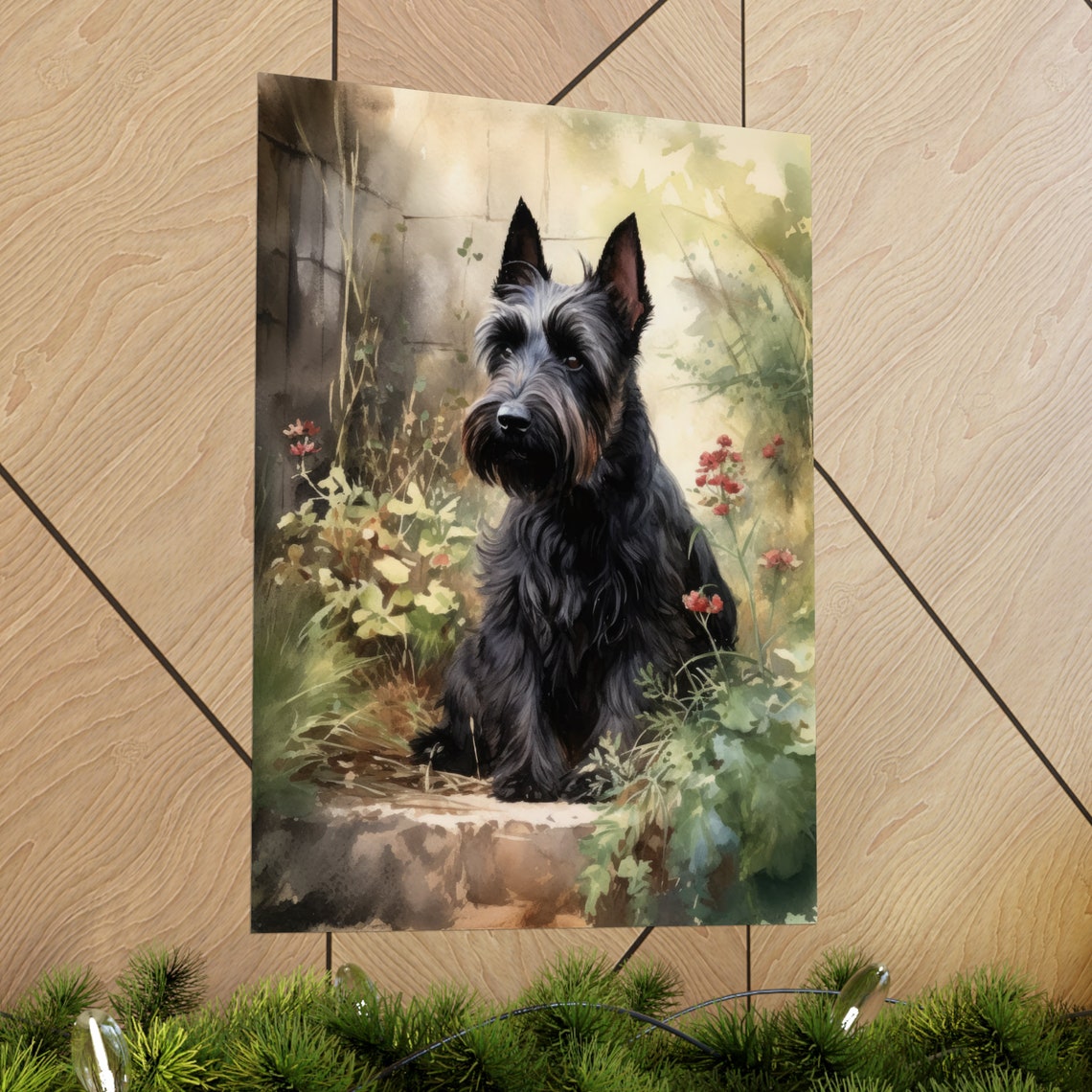 Scottish Terrier Dog Art Print Dog Wall Art Animal Art Print Animal Art Poster Dog Lover Gift Colorful Animal Wall Art Cool Dog Art - Image 2