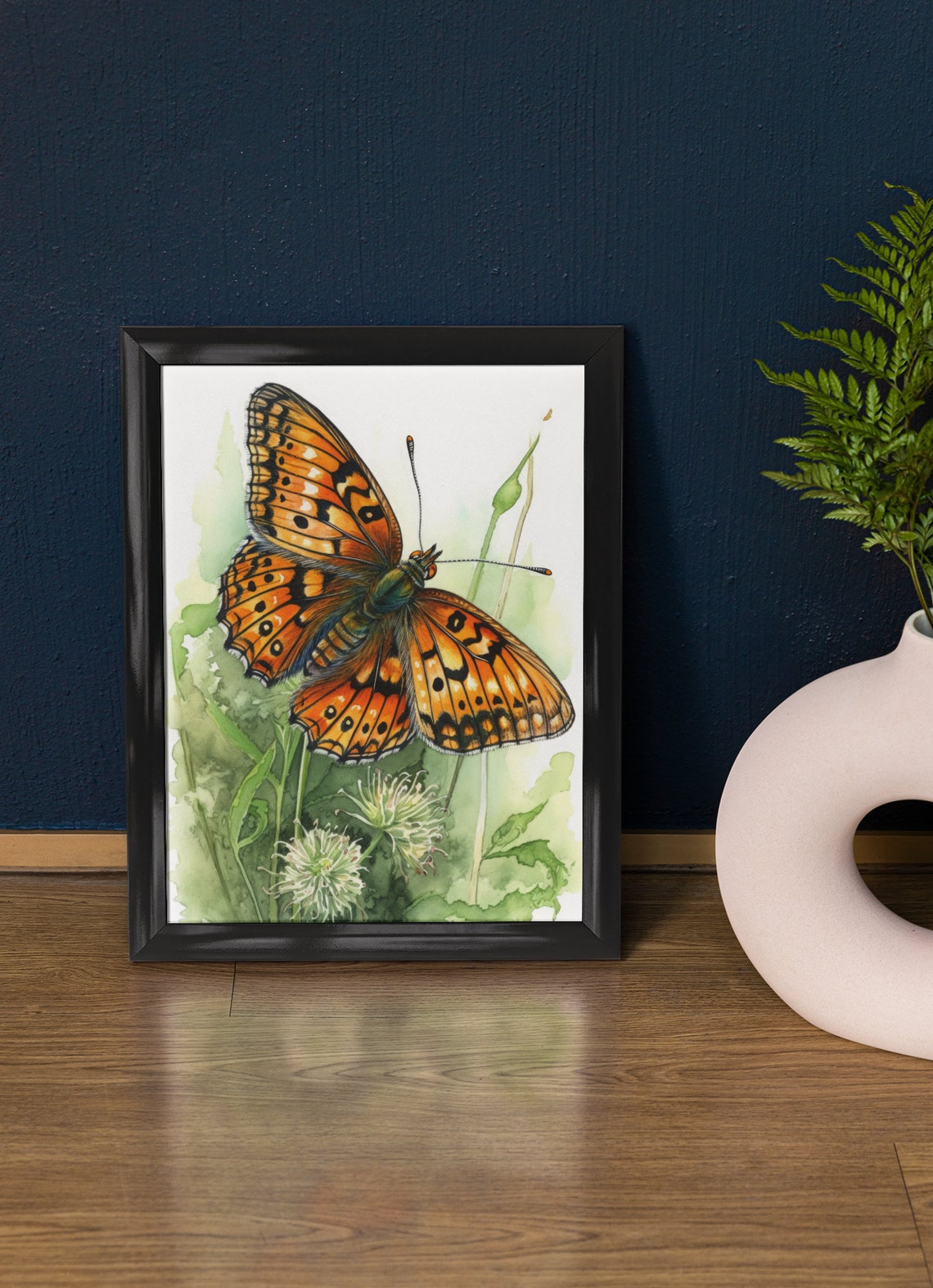 Fritillary Butterfly Art Print Butterfly Home Dcor Watercolor Butterfly Painting Insect Wall Art Nature Lover Butterflies Artwork