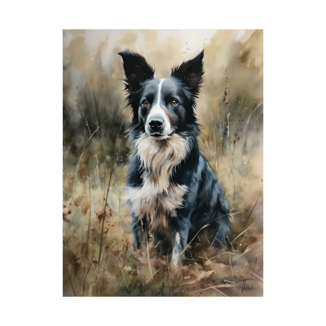 Border Collie Dog Art Print Dog Wall Art Animal Art Print Animal Art Poster Dog Lover Gift Colorful Animal Wall Art Cool Dog Art - Image 4