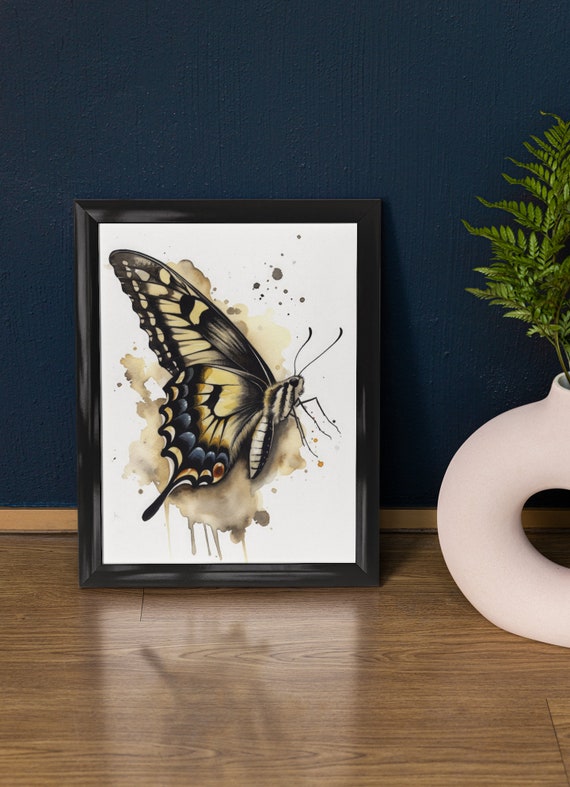 Swallowtail Butterfly Art Print Butterfly Home Decor Watercolor Butterfly Painting Insect Wall Art Nature Lover Butterflies Artwork