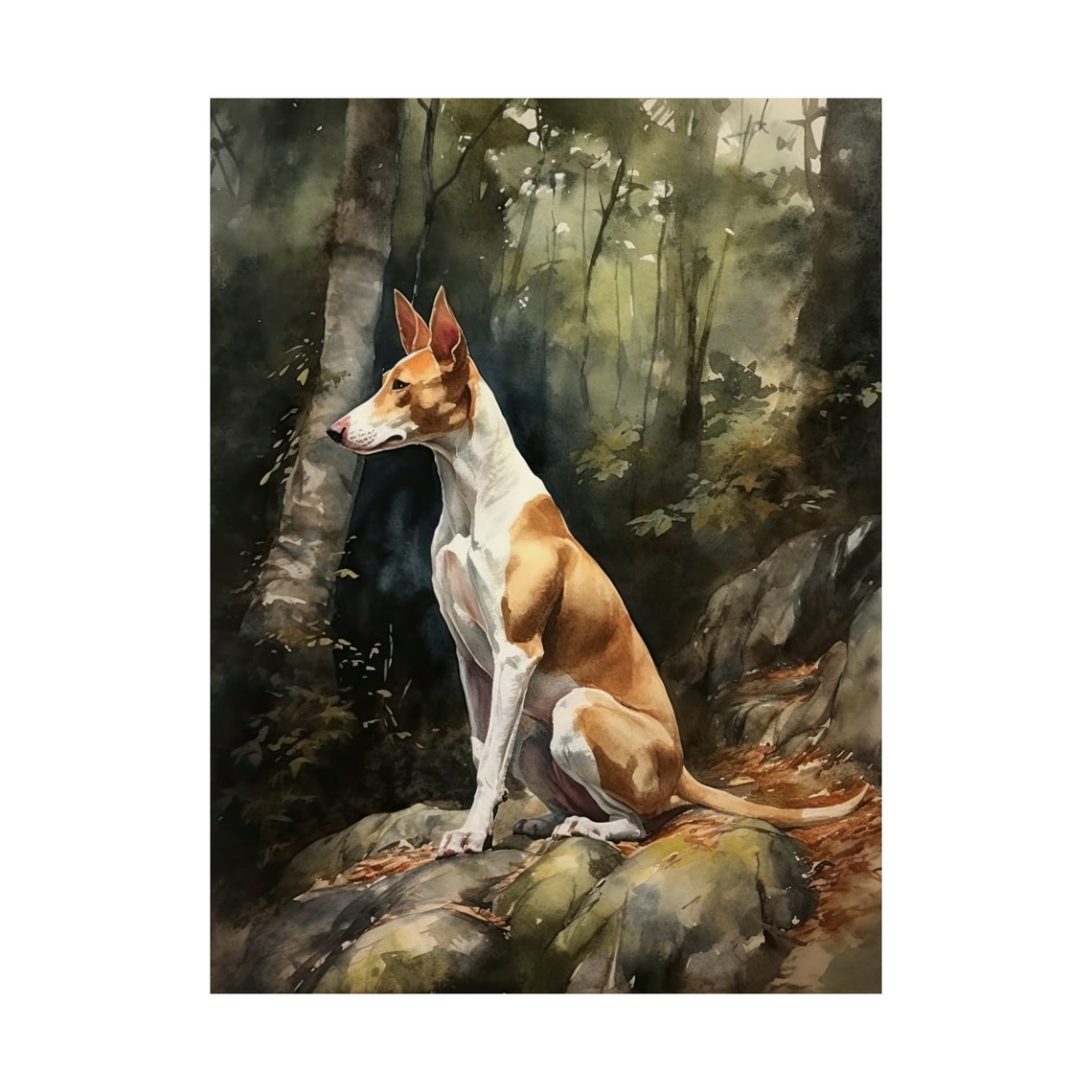 Ibizan Hound Dog Art Print Dog Wall Art Animal Art Print Animal Art Poster Dog Lover Gift Colorful Animal Wall Art Cool Dog Art - Image 4