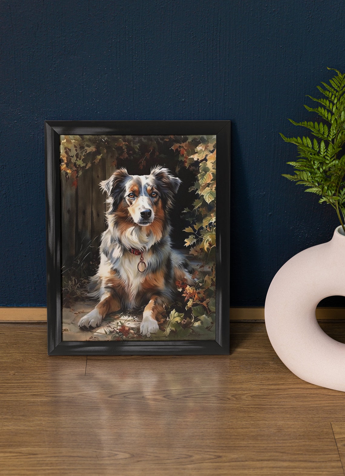 Australian Shepherd Dog Art Print Dog Wall Art Animal Art Print Animal Art Poster Dog Lover Gift Colorful Animal Wall Art Cool Dog Art