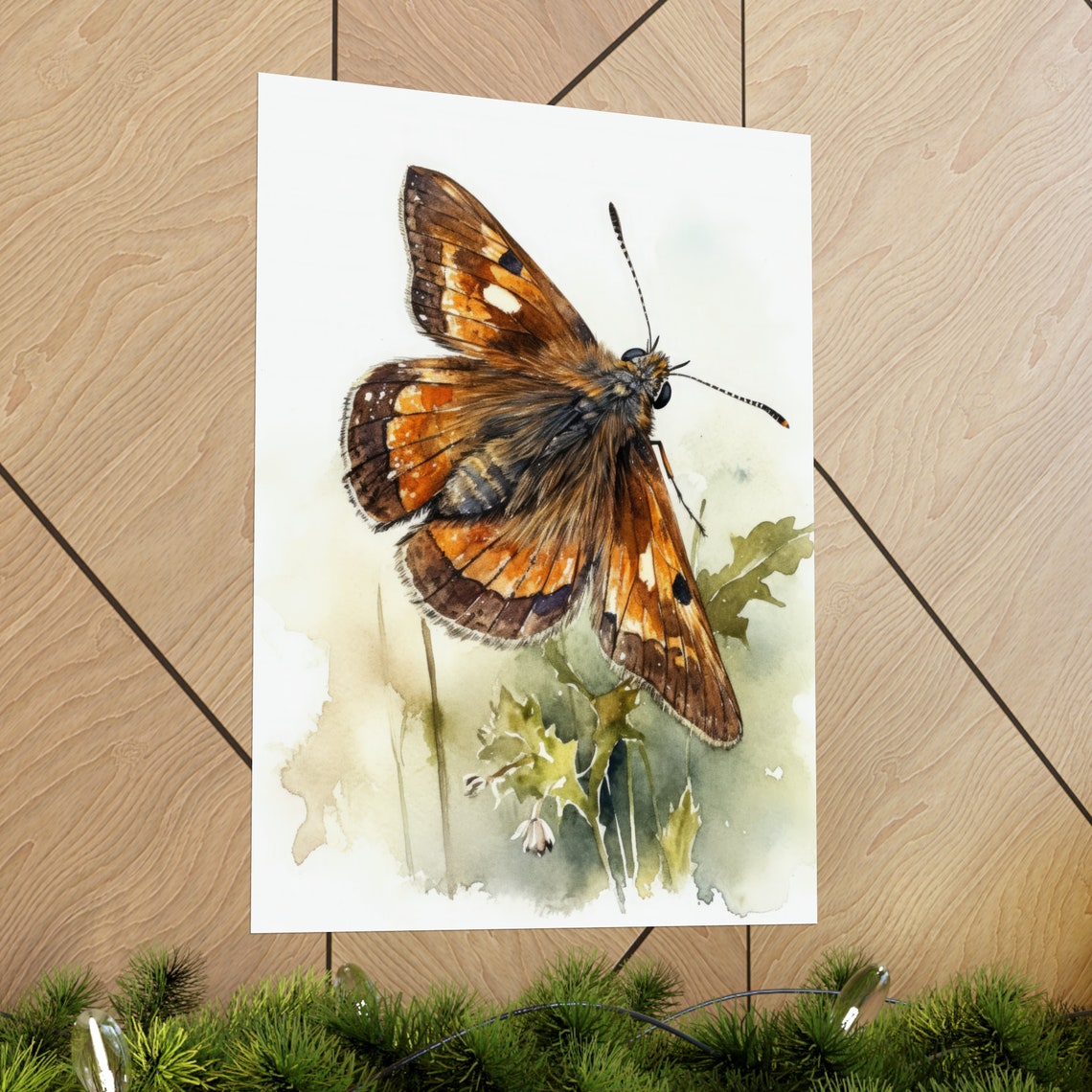 Skipper Butterfly Art Print Butterfly Home Dcor Watercolor Butterfly Painting Insect Wall Art Nature Lover Butterflies Artwork - Image 2
