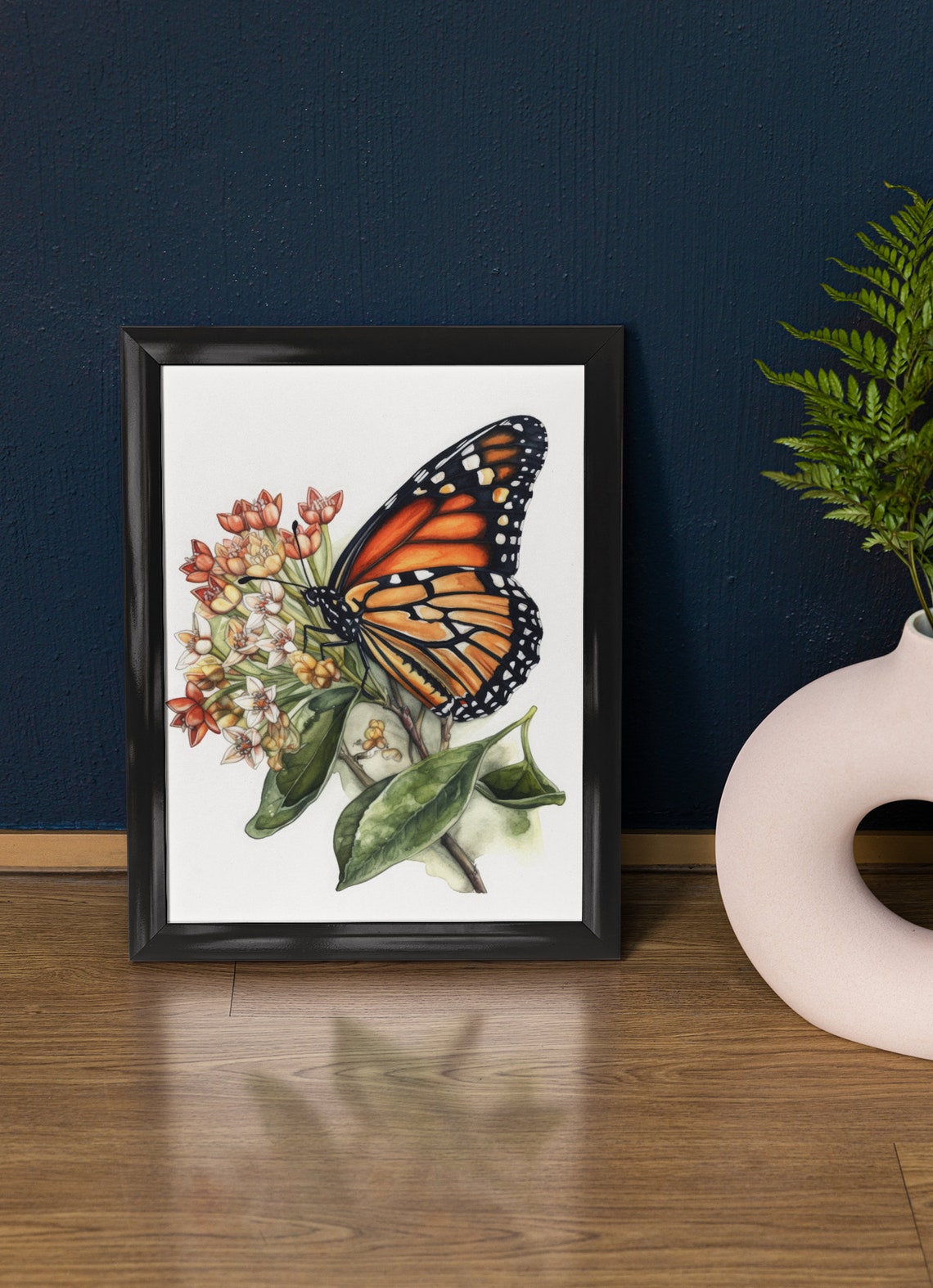 Tiger Milkweed Butterfly Art Print Butterfly Home Dcor Watercolor Butterfly Painting Insect Wall Art Nature Lover Butterflies Artwork