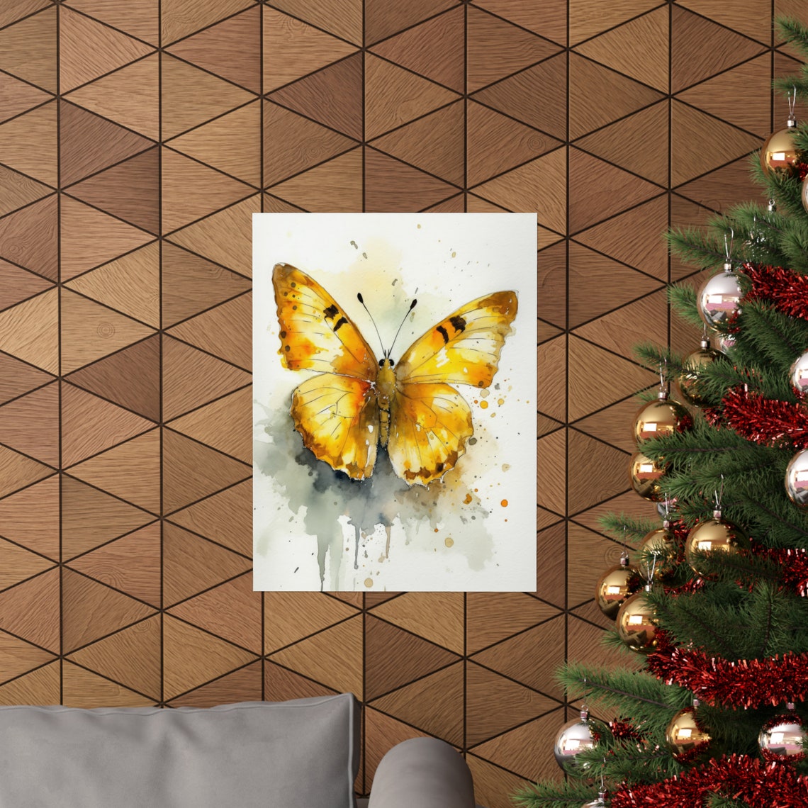 Little Yellow Butterfly Art Print Butterfly Home Dcor Watercolor Butterfly Painting Insect Wall Art Nature Lover Butterflies Artwork - Image 3