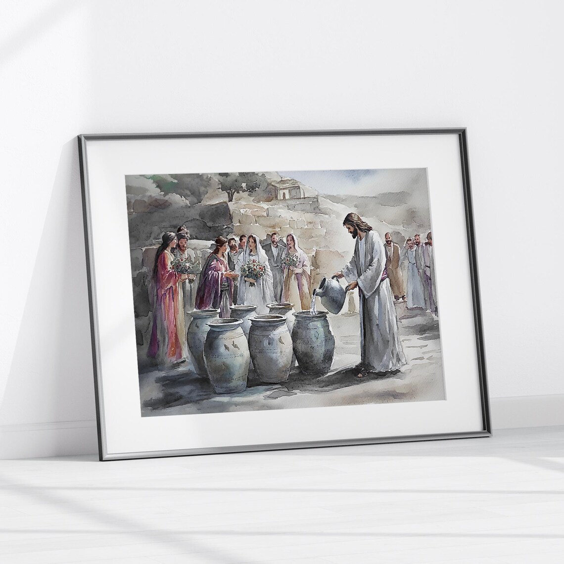Jesus At The Wedding At Cana Turning Water To Wine Bible Poster - Image 3