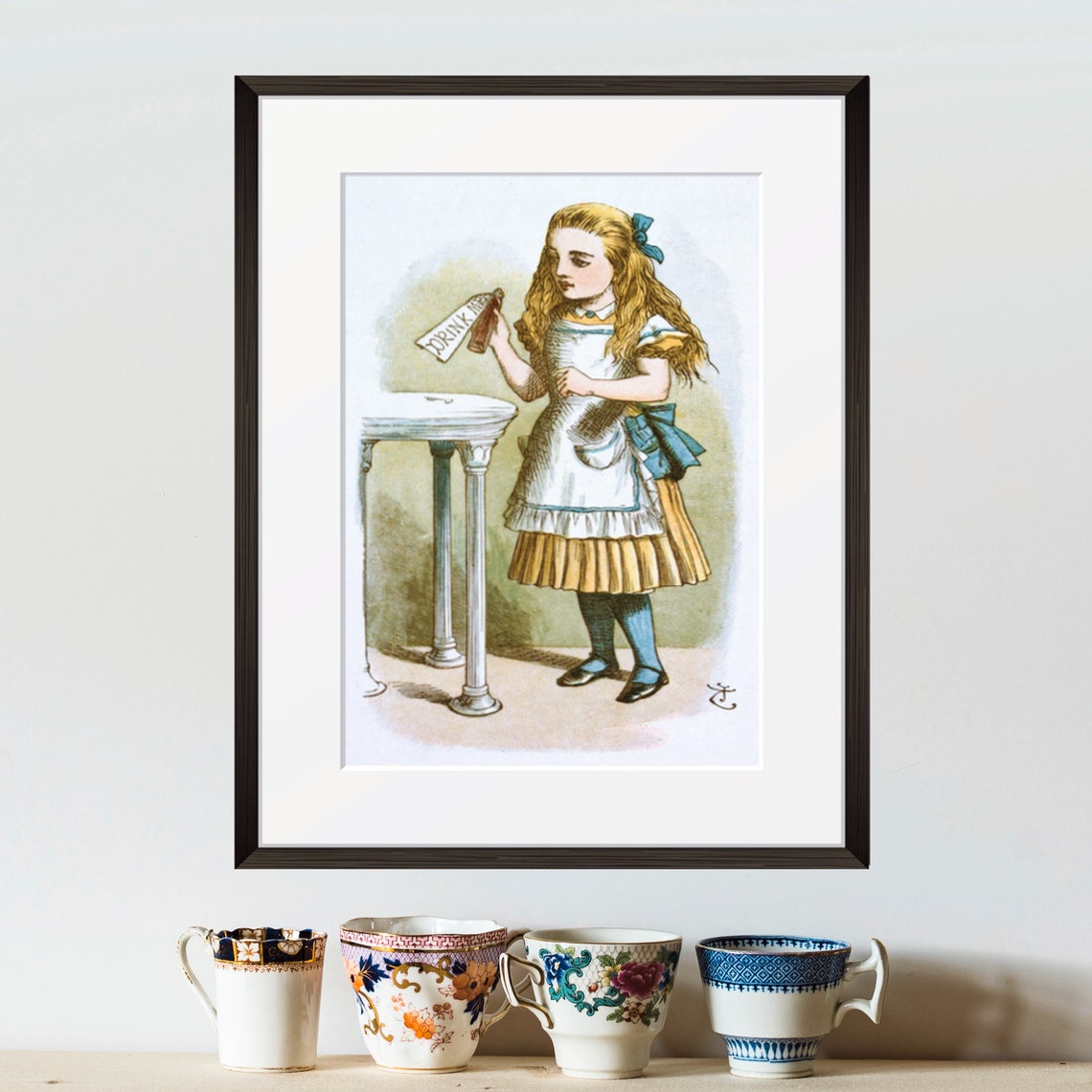Alice In Wonderland Drink Me Classic Tenniel Illustration Art Poster - Image 3