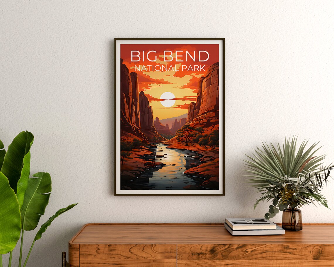 Big Bend National Park, Texas Travel Poster Art Print - Image 3