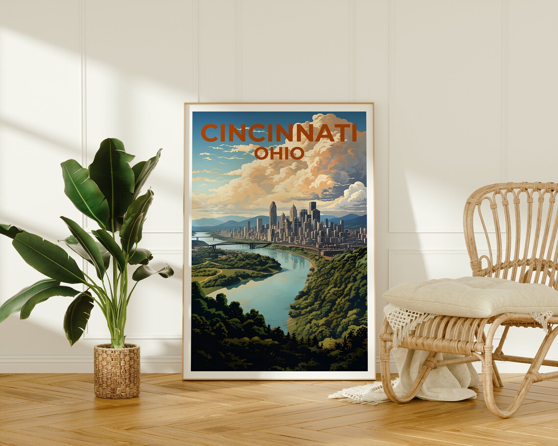 Cincinnati Travel Poster, Ohio City Art Print - Image 2