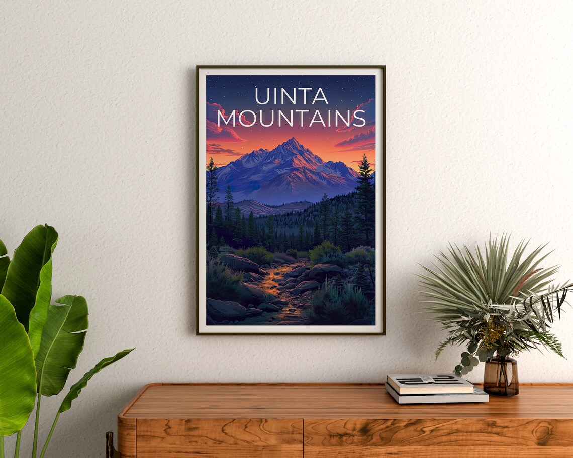 Uinta Mountains, Utah Mountain Travel Poster - Image 3