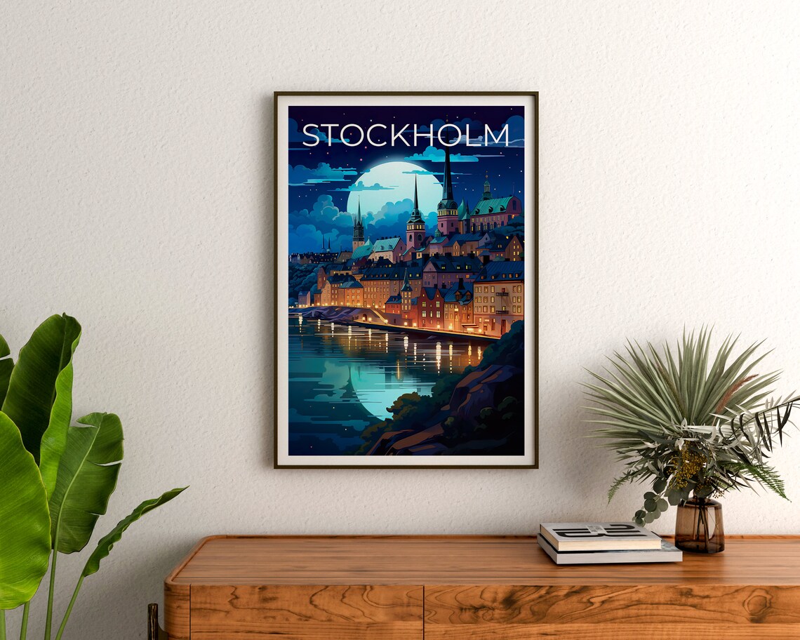Stockholm Travel Poster, Sweden City Art Print - Image 3