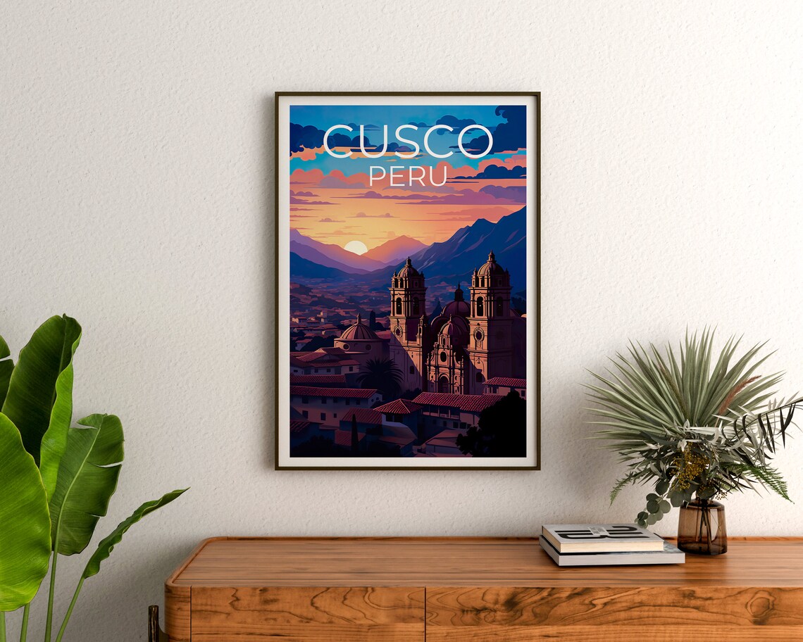 Cusco Peru Travel Poster, City Wall Art Print - Image 3