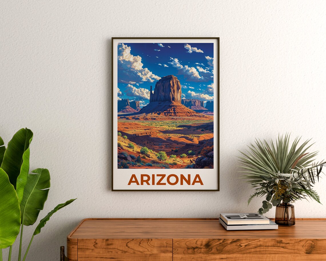 Arizona Travel Poster, Desert Nature Art Print - Image 3