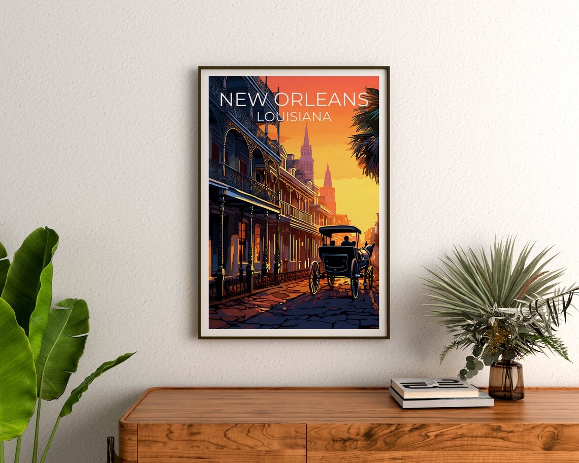 New Orleans Travel Poster, French Quarter Art Print - Image 3