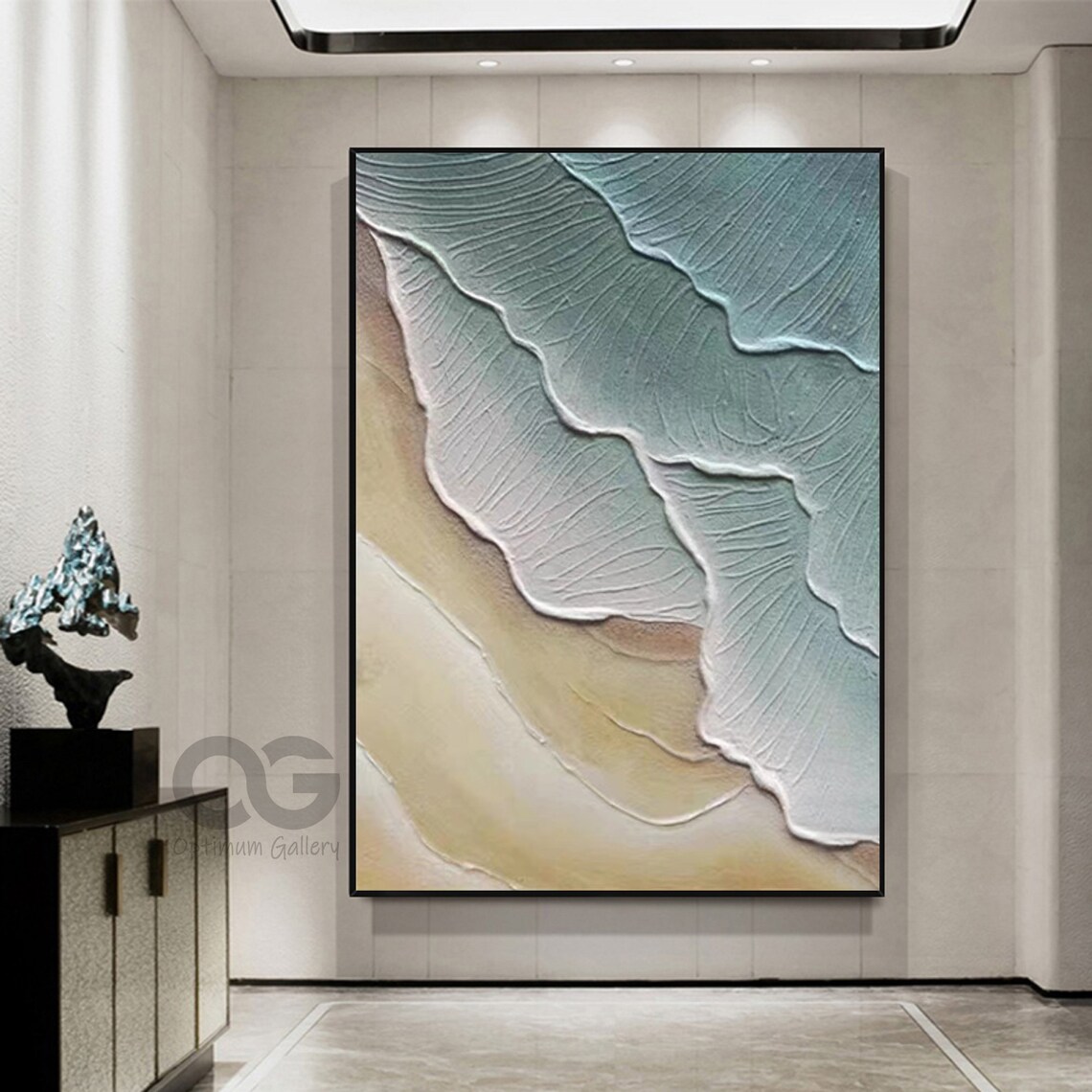 Abstract Ocean Wave Art Print, Coastal Texture