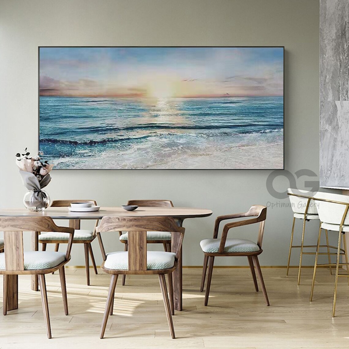 Abstract Ocean Sunset, Contemporary Seascape Art Print - Image 5