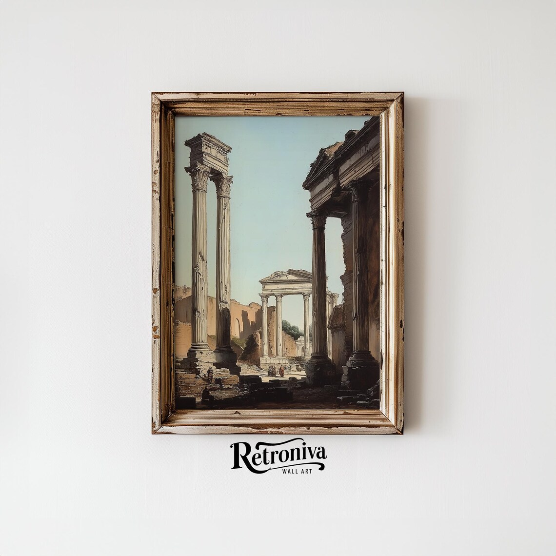 Ancient City Architecture Landscape Vintage Art Print - Image 3