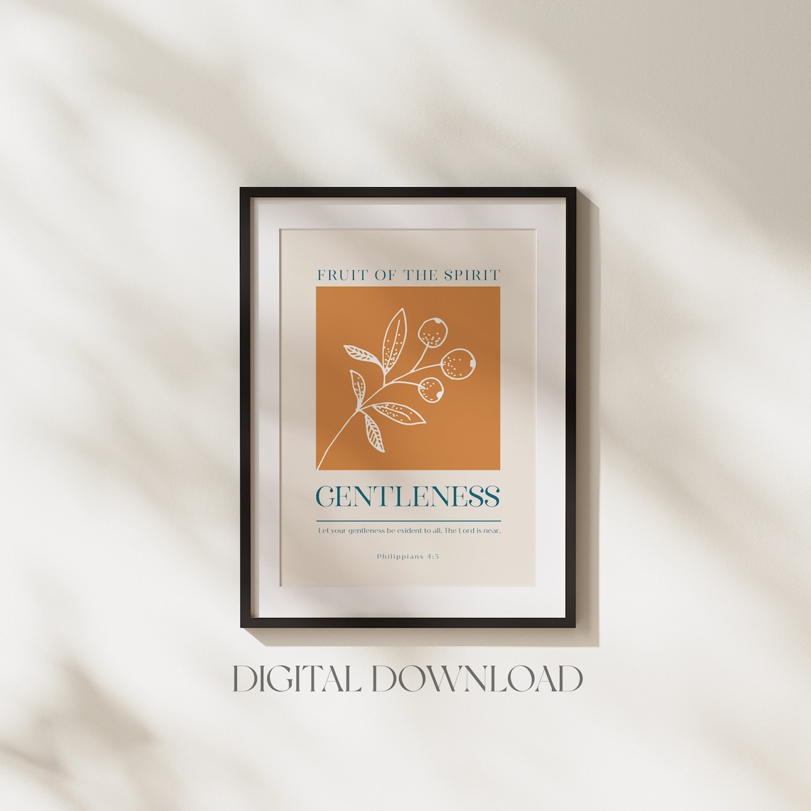 Fruit of the Spirit Gentleness Philippians 4:5 Botanical Art Print - Image 6