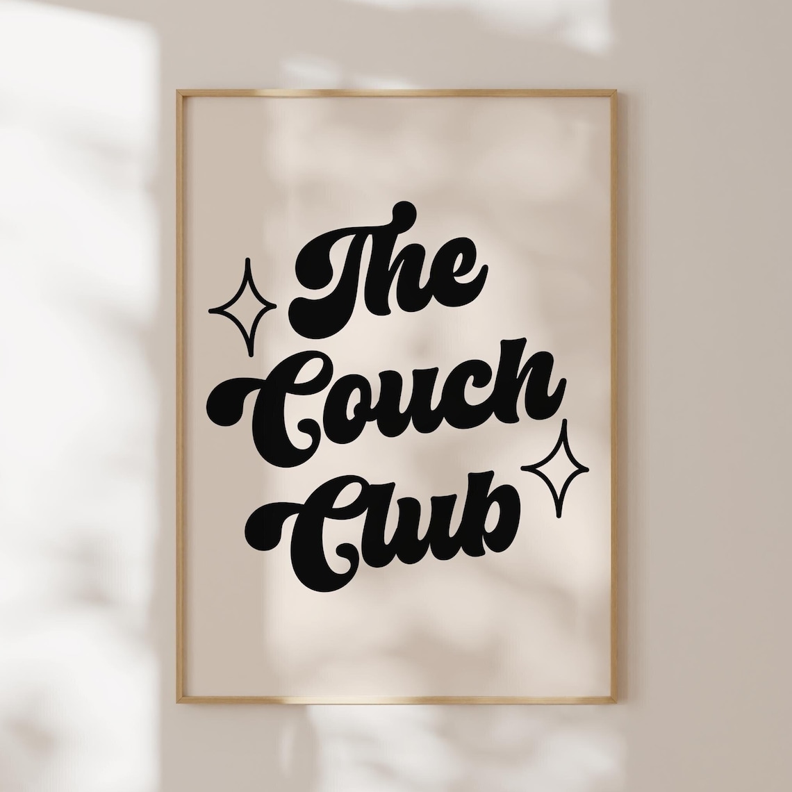 The Couch Club Retro Bold Typography Cute Lounge Quote Poster