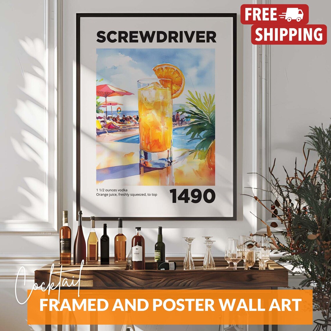 Classic Cocktail - Contemporary Travel Poster