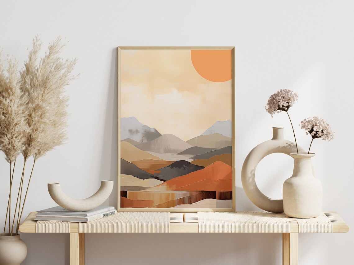 Abstract Mountain Contemporary Art Print