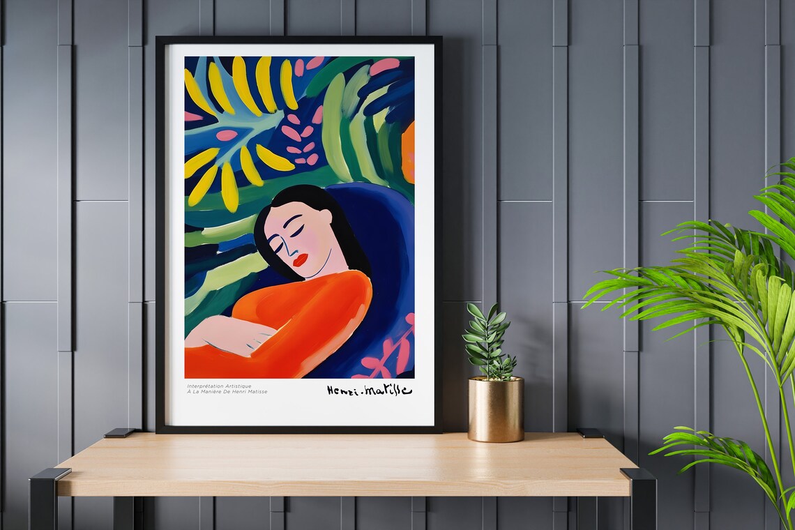 Matisse Sleeping Woman, Artist-Inspired Poster Print
